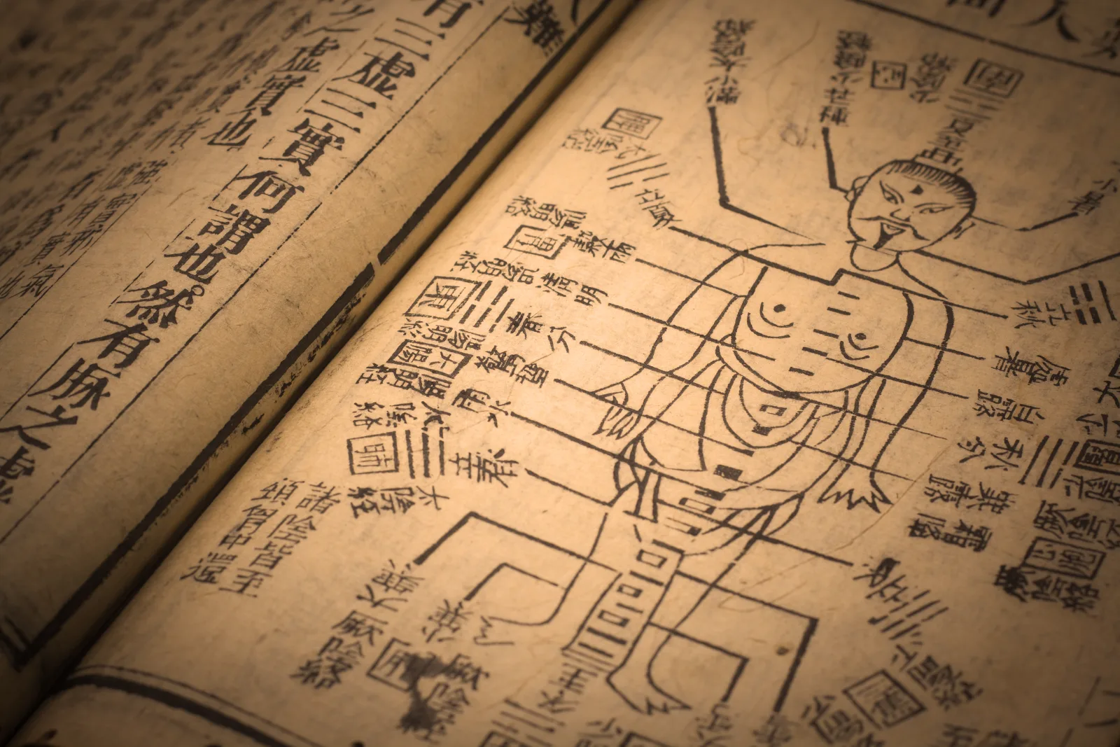 Historische Darstellung der Meridianlehre aus der Traditionellen Chinesischen Medizin